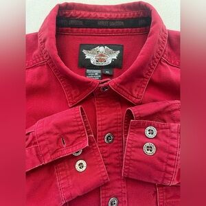 Harley Davidson clothing - all cotton button up shirt Size XL